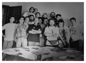 Les treballadores i sòcies de Trèvol l'any 1993 després d'una assemblea